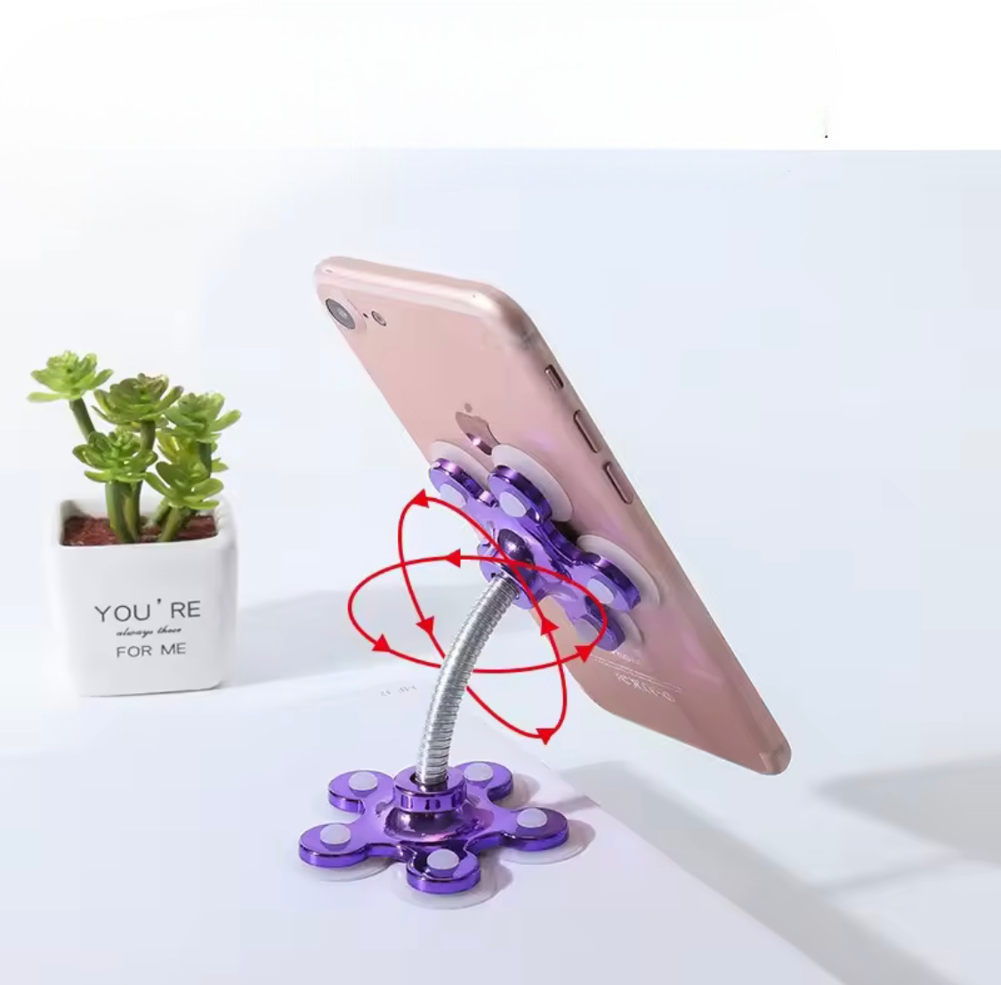 360 Rotatable Magic Phone Holder, Flower Shape Car Navigation Bracket, Flexible Compact Universal Phone Stand 360 Rotatable Magic Phone Holder, Flower Shape Car Navigation Bracket, Flexible Compact Universal Phone Stand